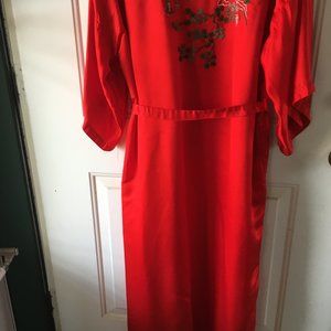 Red silk Robe.  Large size